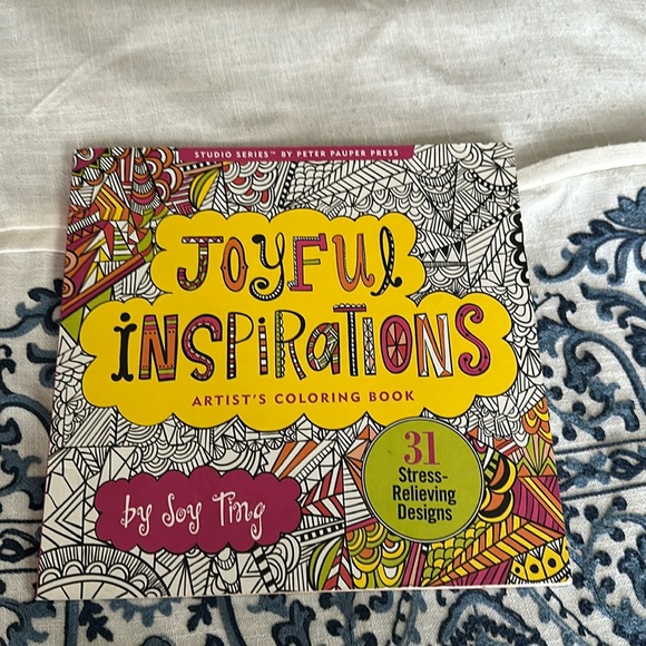 Joyful Inspirations artist coloring book 31 stress relieving designs - Picture 1 of 16